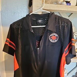 Harley-Davidson Black and Orange Racing Shirt